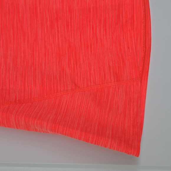 Athleta Women's Neon Orange Shadow Stripe Chi Tee- M - Picture 3 of 6